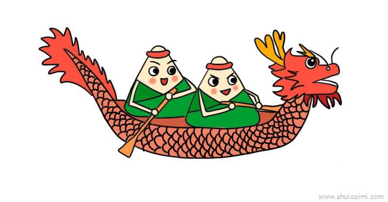赛龙舟儿童画怎么画 赛龙舟简笔画图片大全