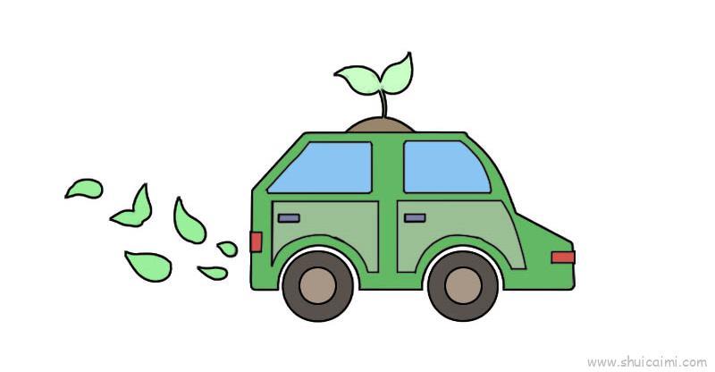 环保车儿童画怎么画 环保车简笔画画法