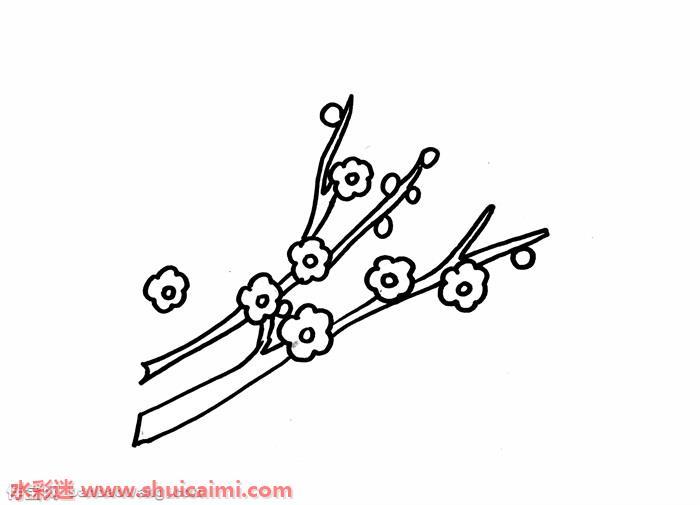 梅花怎么画 梅花简笔画简单彩色