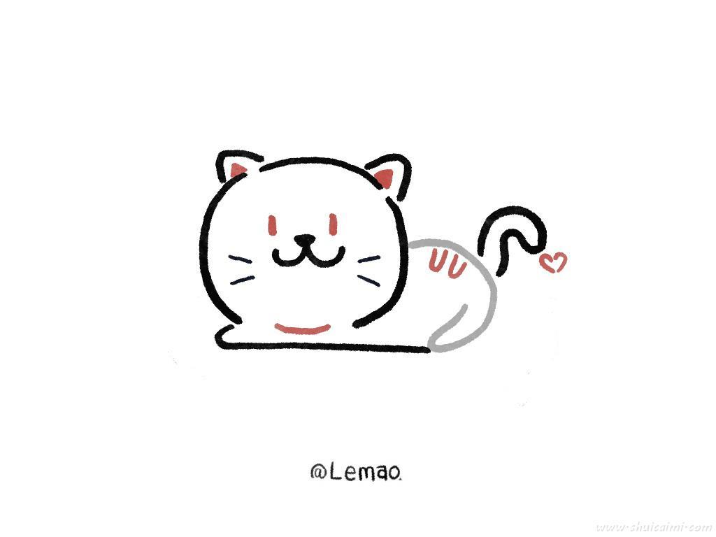 小猫怎么画 小猫简笔画图片带颜色
