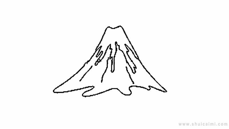 火山简笔画怎么画 火山简笔画图片