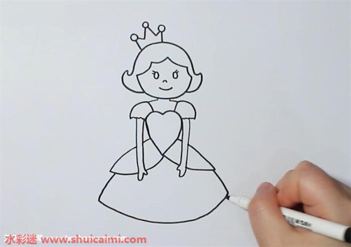 女王怎么画 女王简笔画简单又漂亮彩色