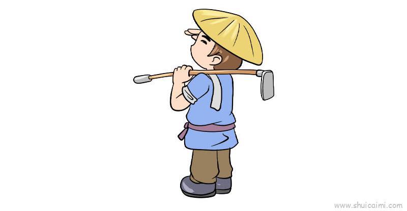 农民儿童画怎么画 农民简笔画教程