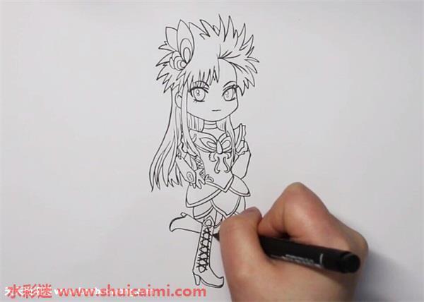 黑魔仙小月怎么画 黑魔仙小月简笔画步骤图