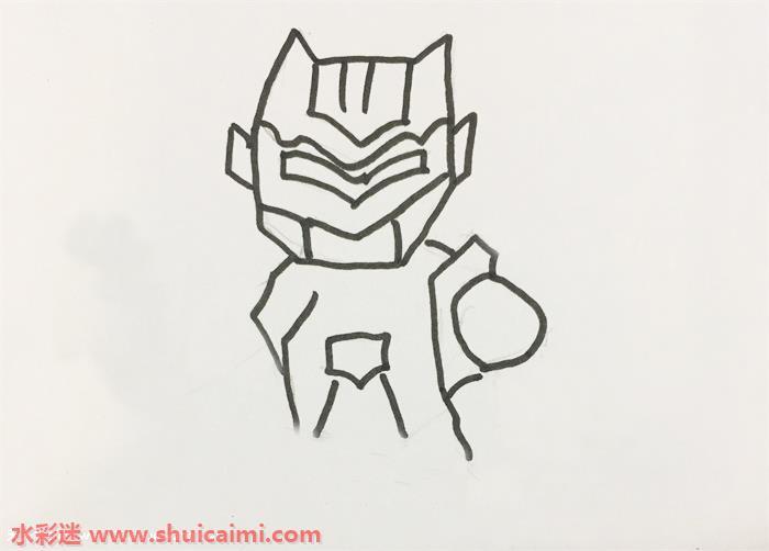 铠甲怎么画 铠甲简笔画图片带颜色