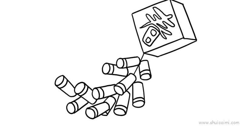 鞭炮儿童画怎么画 鞭炮简笔画简单