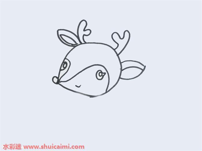 小鹿简笔画怎么画漂亮彩色