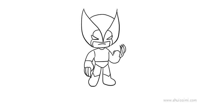 金刚狼教程儿童画怎么画 金刚狼教程简笔画图片大全