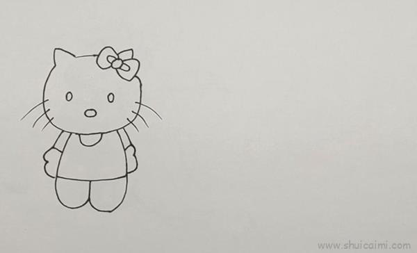 凯蒂猫儿童画怎么画 凯蒂猫简笔画步骤