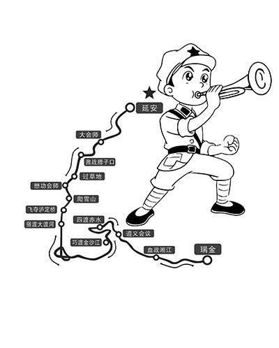 七律长征简笔画 七律长征简笔画图片