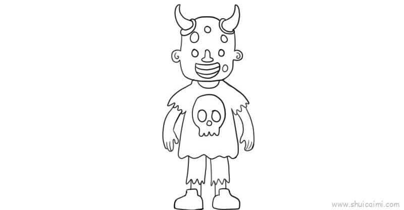 牛头人儿童画怎么画 牛头人简笔画图片大全