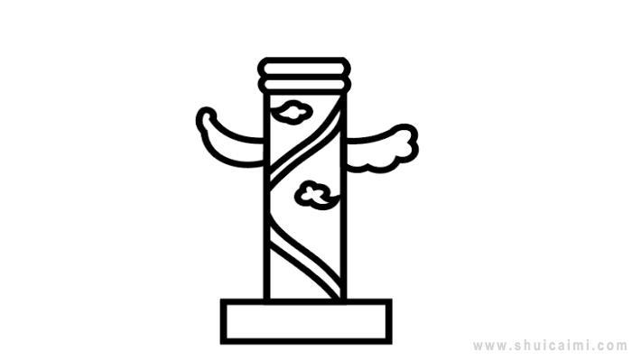 华表柱简笔画怎么画 华表柱简笔画好看
