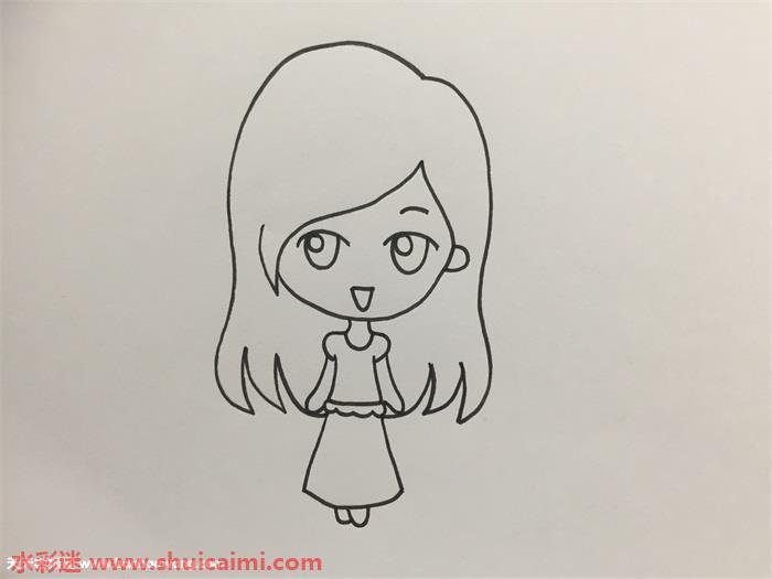姐姐怎么画 姐姐简笔画图片彩色