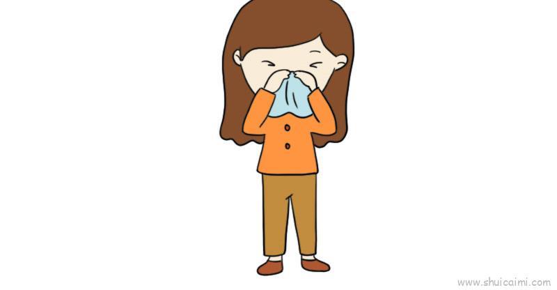 预防感冒儿童画怎么画 预防感冒简笔画图片大全