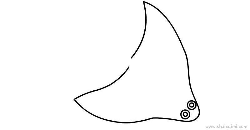 魔鬼鱼儿童画怎么画 魔鬼鱼简笔画顺序