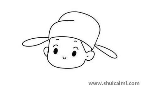 梁山伯儿童简笔画