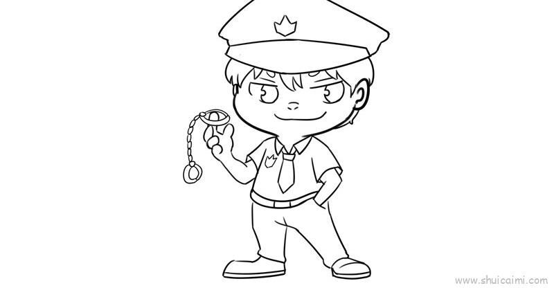 电信网络警察教程儿童画怎么画 电信网络警察教程简笔画简单又好看