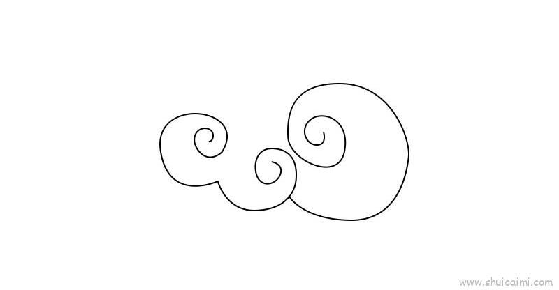 筋斗云儿童画怎么画 筋斗云简笔画图片