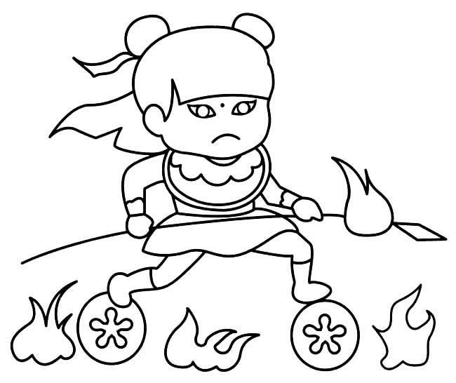 哪吒简笔画 哪吒简笔画图片彩色