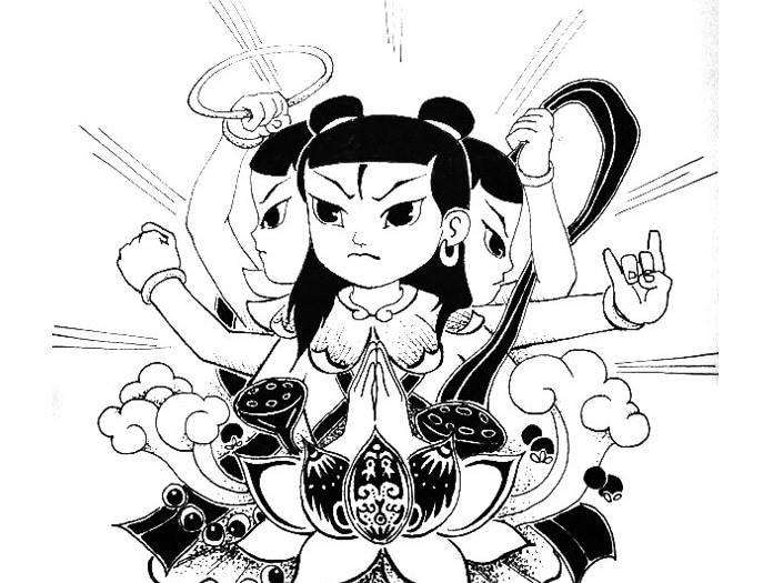 哪吒简笔画 哪吒简笔画图片彩色