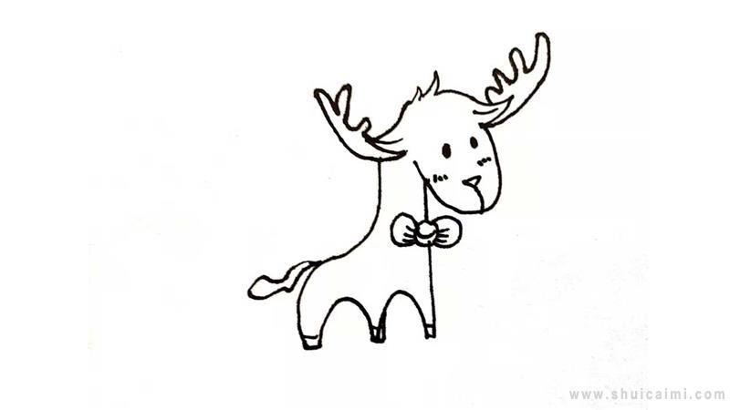 驯鹿简笔画怎么画 驯鹿简笔画图片大全