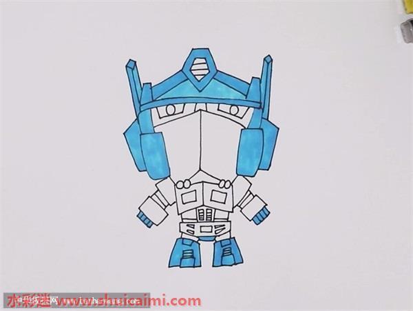 擎天柱怎么画 擎天柱简笔画步骤