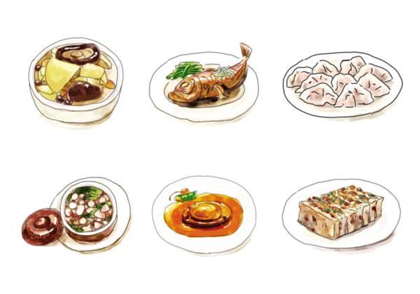 画一桌年夜饭简笔画 年夜饭简笔画简单又漂亮