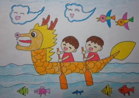 儿童龙舟简笔画图片大全 儿童龙舟简笔画