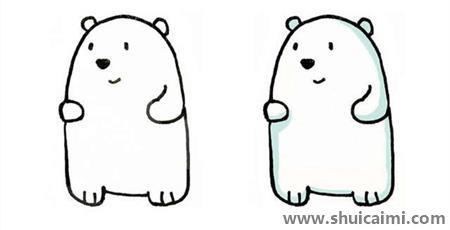 白熊儿童简笔画