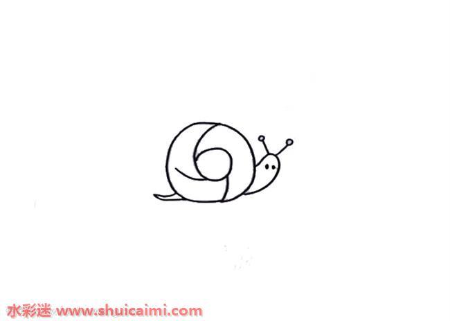 用数字画蜗牛怎么画 用数字画蜗牛简笔画图片彩色