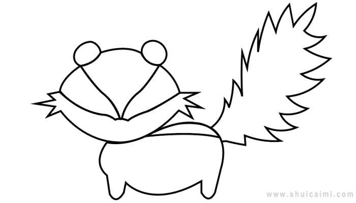 臭鼬简笔画怎么画 臭鼬简笔画好看