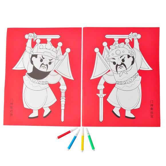 门神简笔画 门神简笔画极简幼儿园