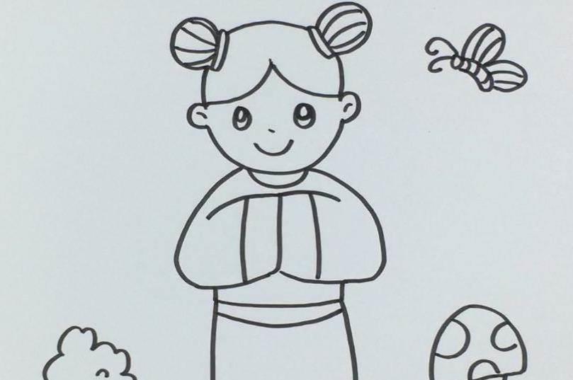 娃娃简笔画 娃娃简笔画女生