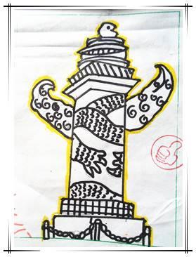 华表简笔画图片 华表的简笔画画法