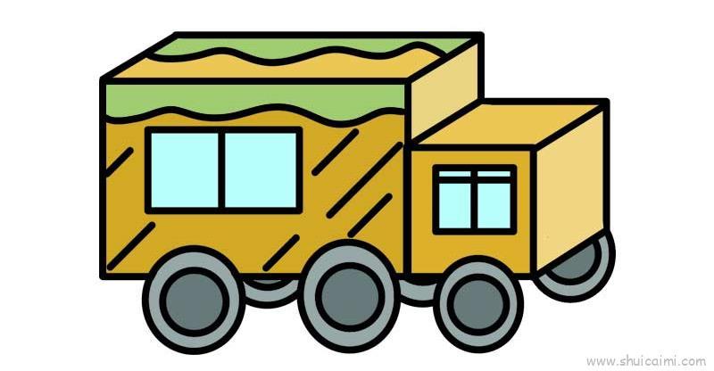 卡车儿童画怎么画 卡车简笔画图片大全