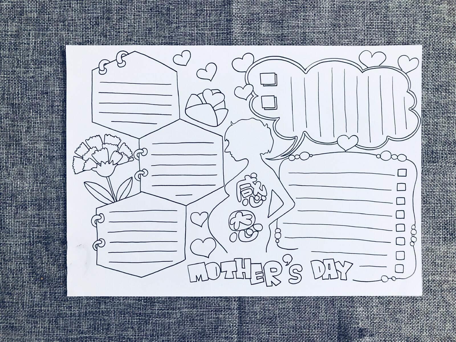简笔画手抄报 新冠病毒简笔画手抄报