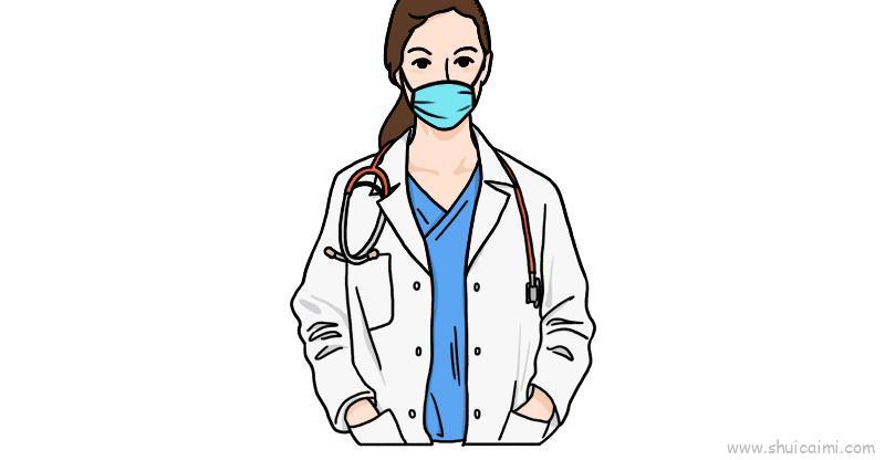医生儿童画怎么画 医生简笔画顺序