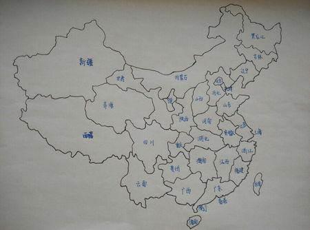 地图简笔画 地图简笔画轮廓