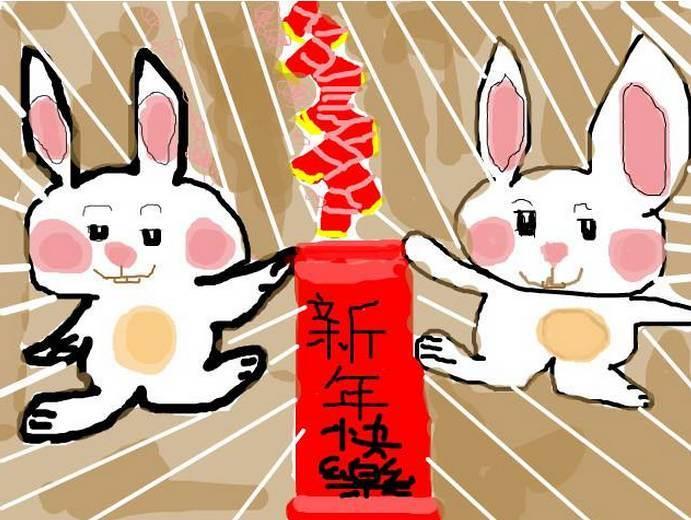 兔子迎新年简笔画怎么画 过年兔子简笔画
