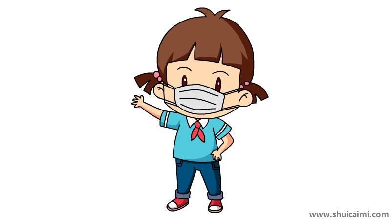可爱小孩戴口罩简笔画怎么画 可爱小孩戴口罩简笔画好看