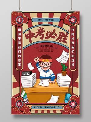 冲刺中考主题绘画 以中考加油为主题的画