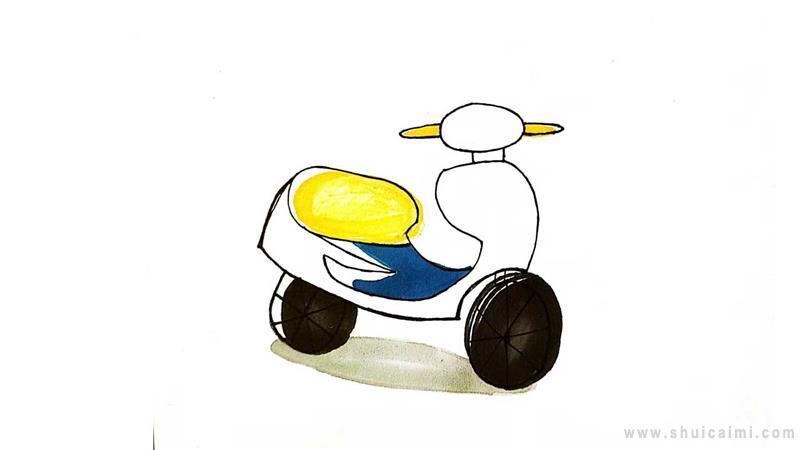 电动车简笔画怎么画 电动车简笔画图片