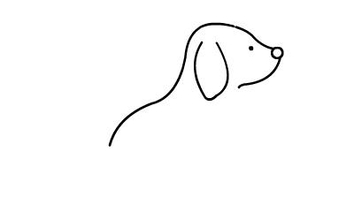 小狗的画法大全 简单 简笔画_动物狗怎么画简笔画