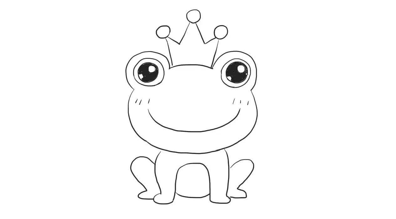 青蛙简笔画 儿童画青蛙简笔画