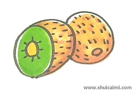 水果猕猴桃儿童简笔画