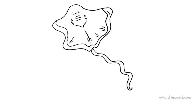 魔鬼鱼儿童画怎么画 魔鬼鱼简笔画简单又好看