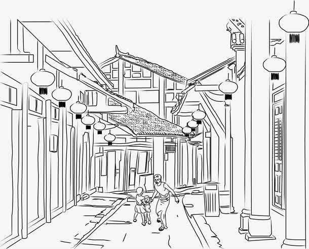 街道灯笼简笔画 街道灯笼简笔画怎么画