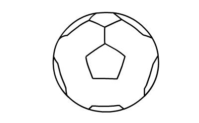 足球简笔画图片大全 足球简笔画. 步骤