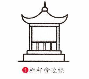 亭子简笔画 公园小亭子简笔画