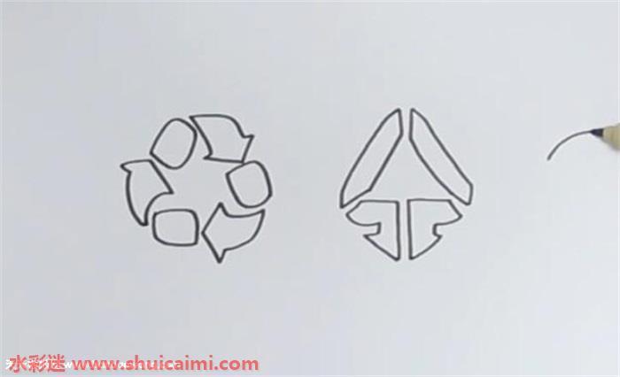 垃圾分类标志怎么画 垃圾分类标志简笔画简单又漂亮彩色